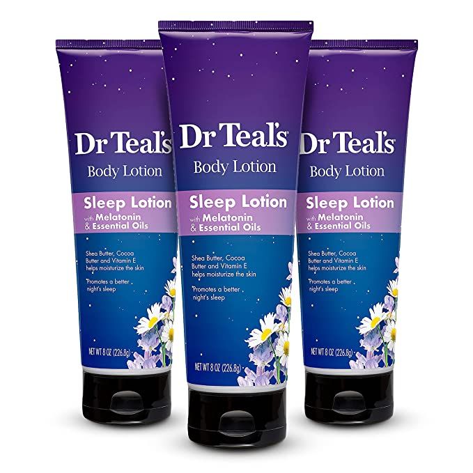 Dr Teal's Body Lotion, Sleep Lotion with Melatonin & Essential Oils, 8 fl oz (Pack of 3)(Packagin... | Amazon (US)