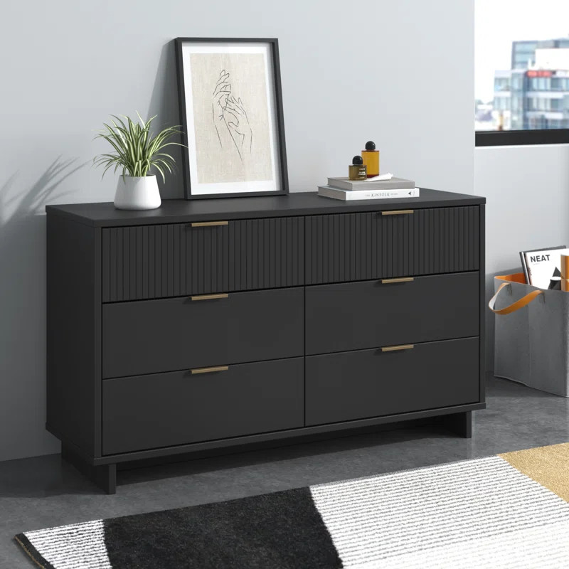 Azur 6 Drawer 55.11" W Double Dresser | Wayfair North America