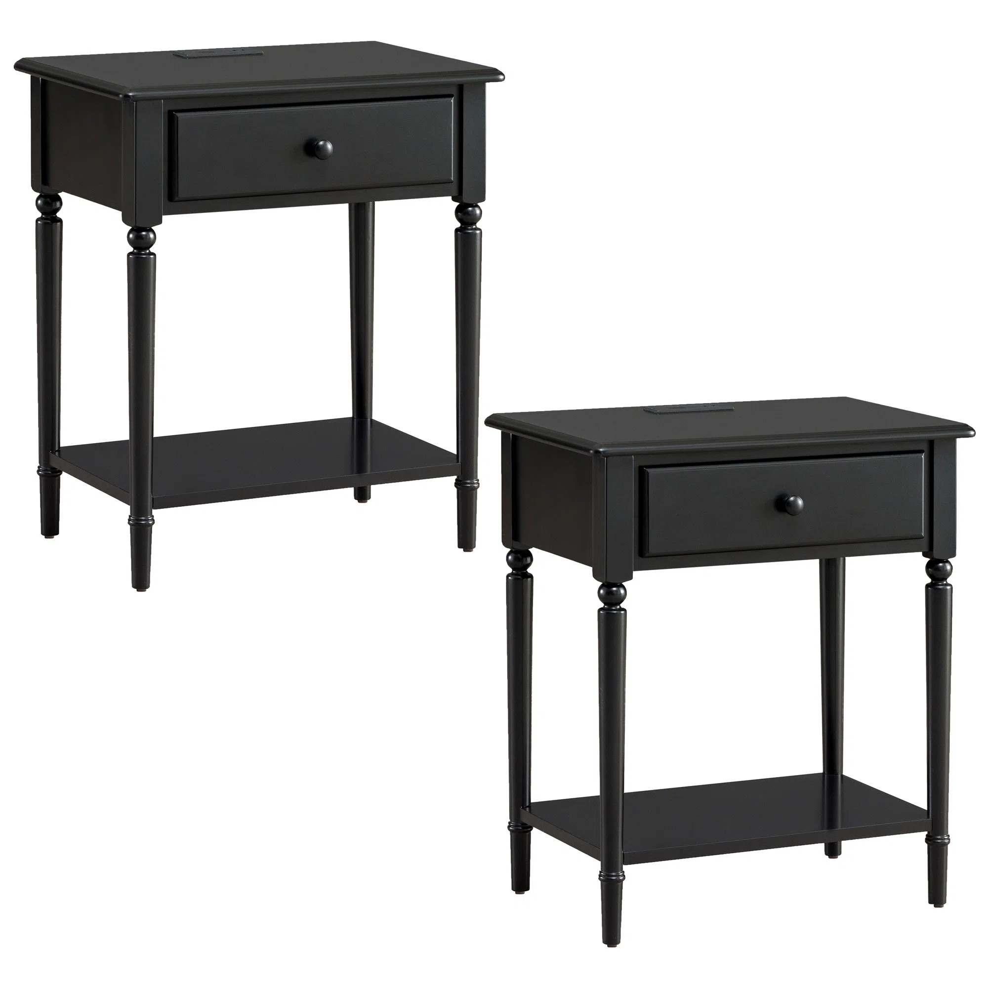 Analeya 24'' W Solid Wood Nightstand (Set of 2) | Wayfair North America