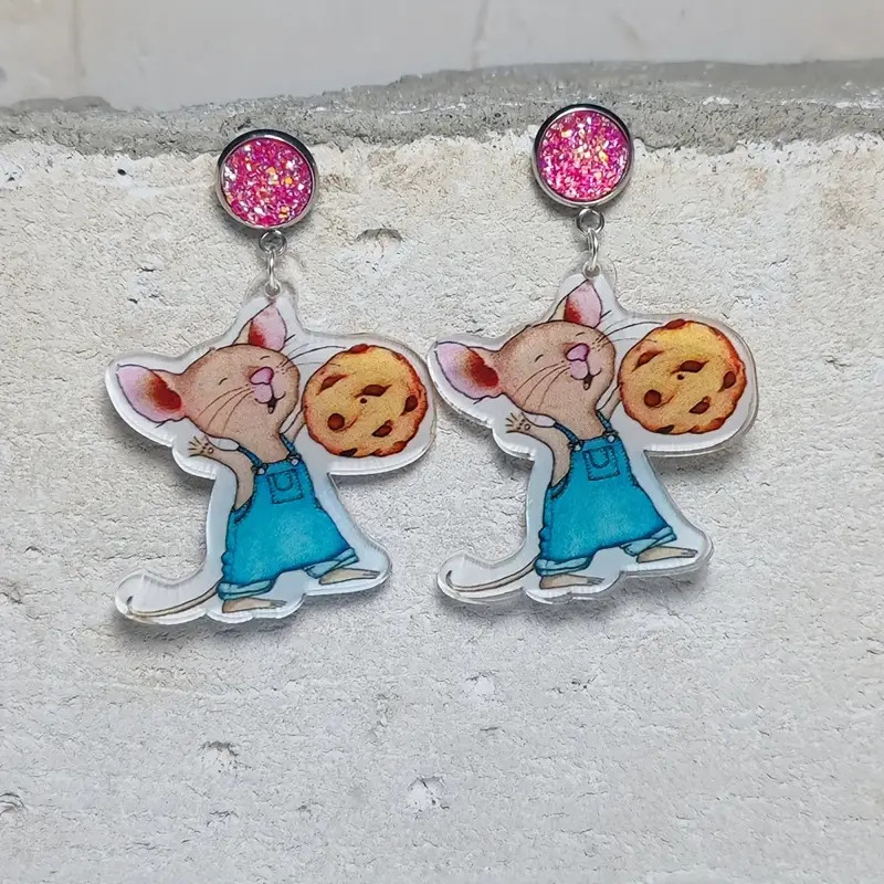 Chic Dangle Earrings Acrylic Pendant Dainty Fish Cute Mouse - Temu | Temu Affiliate Program