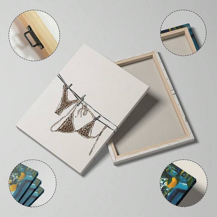 1pc Bikini Hanging Wall Art Picture Girl Laundry Canvas Prints Paintings Leopard Bikini Posters G... | SHEIN