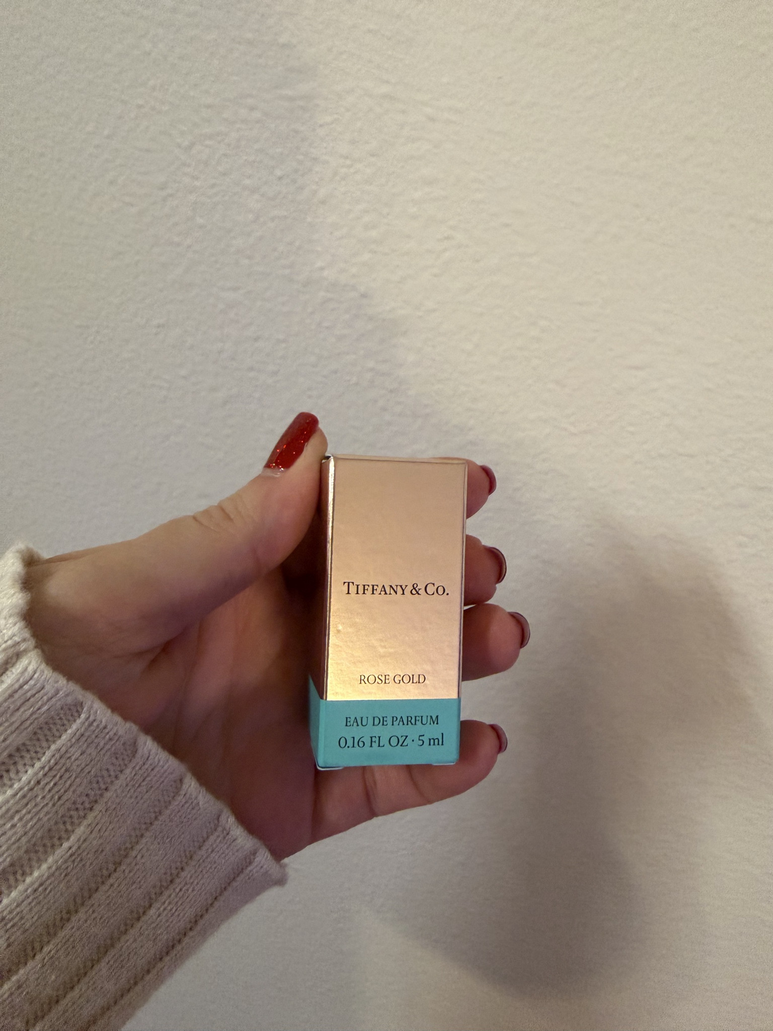 Rose Gold Eau de Parfume - Tiffany & Co. Rose Gold Perfume. 

This is hands down my favorite scent AND it doesn’t give my sensitive skin ANY rashes or discomfort! 

I have been using my little itty bitty bottle so sparingly but I was gifted another little bottle this Christmas. 

Scent notes are blackcurrant, blue rose, and ambrette seeds. 

Fragrance Family is floral. 
Key Notes - Top: Blackcurrant
Middle: Blue Rose Accord
Base: Ambrette Seed

Tiffany | Perfume | Fragrance | Luxury Perfume | Beauty Must Haves | What’s in my Bathroom | Women’s Perfume | Perfume in your 30s | Mom Perfume | Luxury | Aesthetic 

#LTKWorkwear #LTKselfcare #LTKBeauty