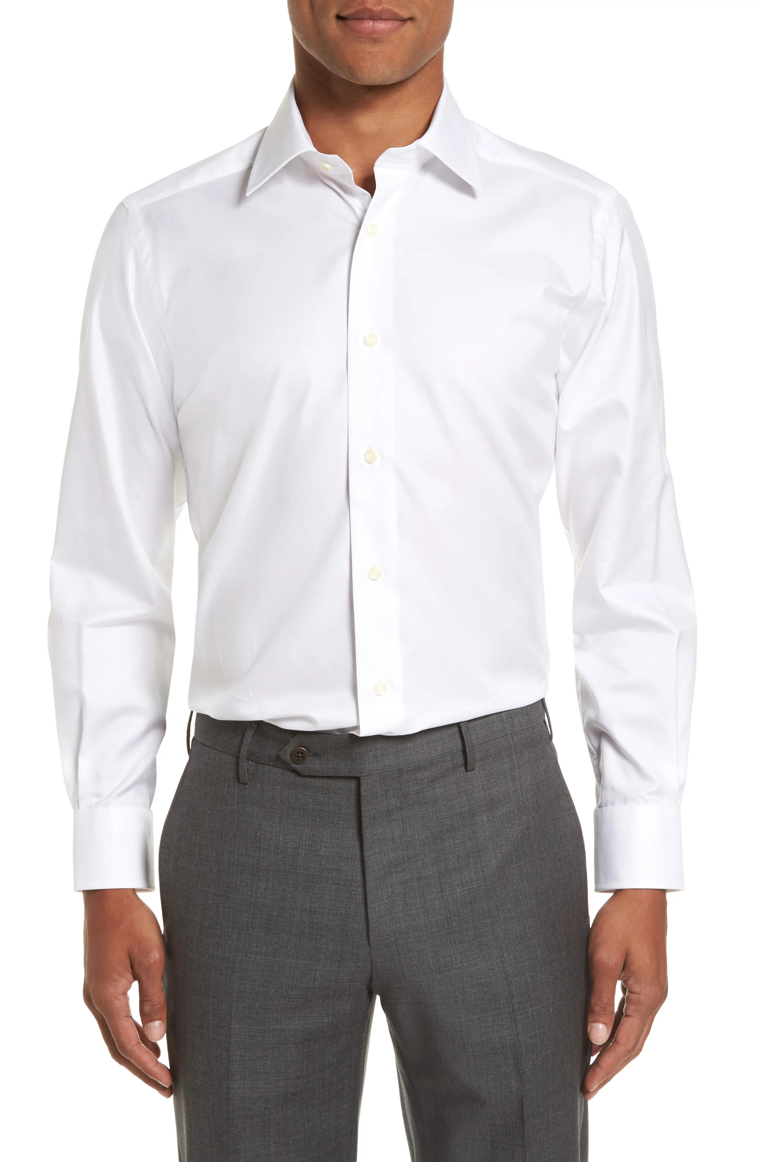 Trim Fit Superfine Twill Dress Shirt (Men) | Nordstrom | Nordstrom