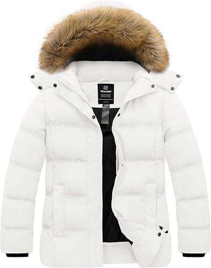 wantdo Women's Plus Size Winter Coats Quilted Thicken Puffer Jacket with Removable Hood | Amazon (US)