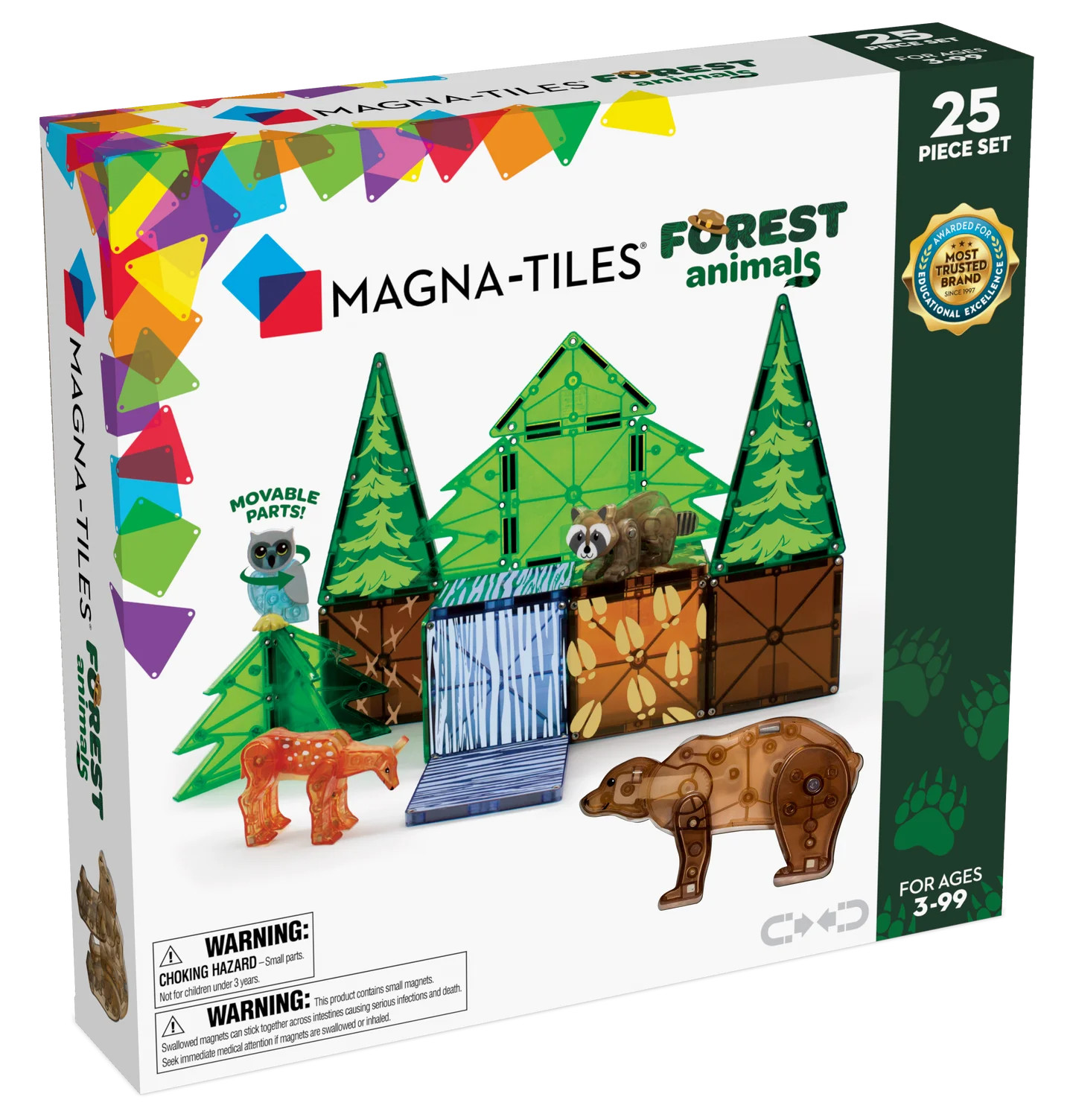 MAGNA-TILES Forest Animals 25-Piece Magnetic Construction Set, The ORIGINAL Magnetic Building Bra... | Walmart (US)