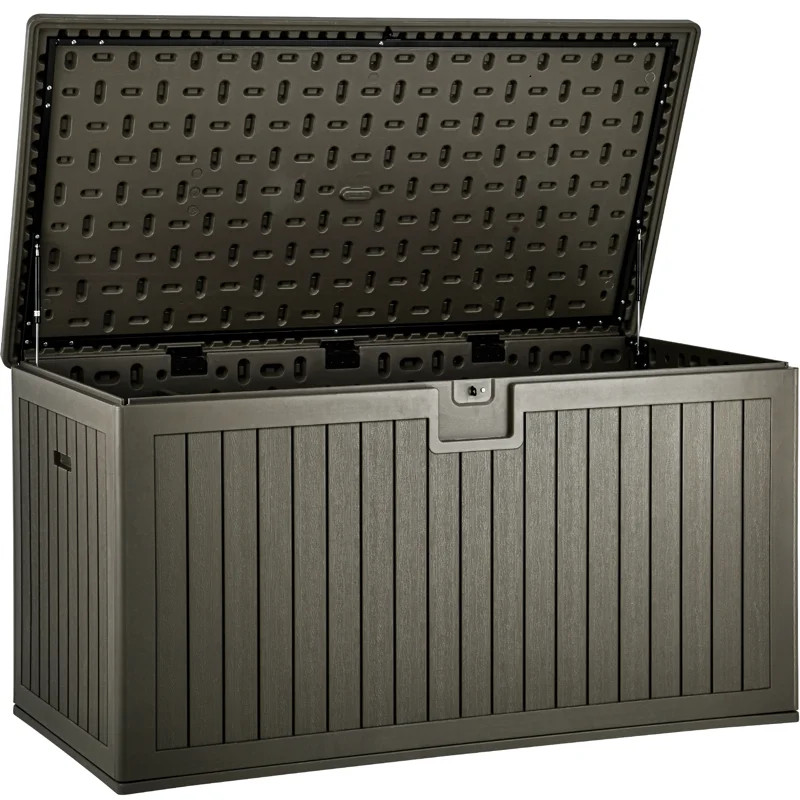 YITA 230 Gallons Water Resistant Deck Box with Flexible Divider | Wayfair North America