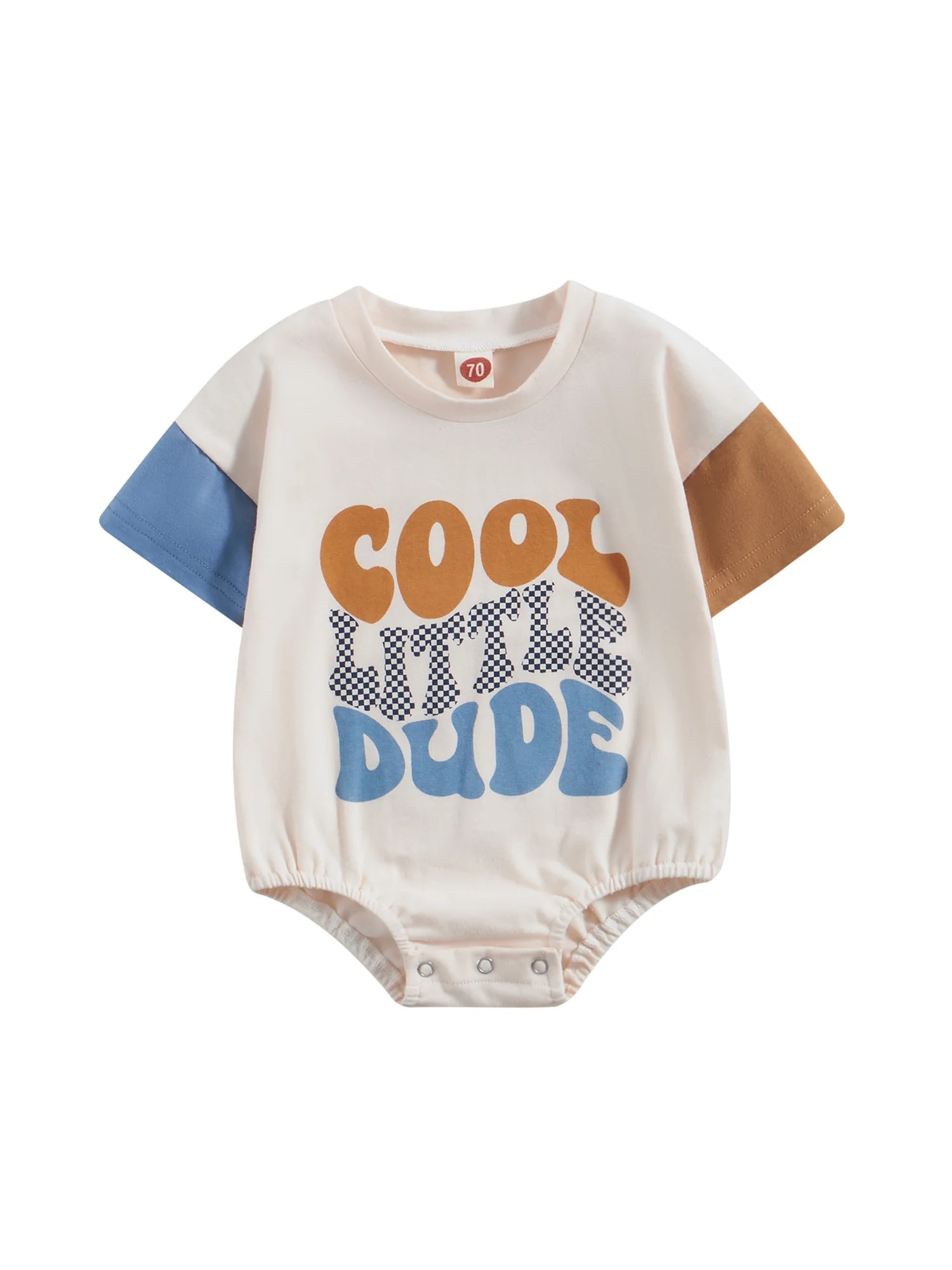 LOSIBUDSABaby Bubble Romper Newborn Boy Oversized Color Block Vintage Onesie Rompers Summer Cloth... | Walmart (US)