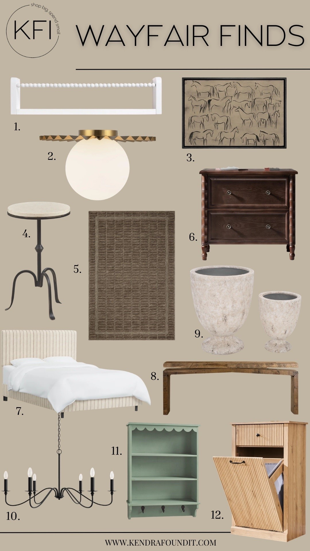 #ad I found SO many good Wayfair home finds lately, and narrowing this list down to just 12 was nearly impossible. 🤎

If you love modern organic home decor, designer-inspired furniture, neutral home decor, and finding pieces that make your home look expensive without spending a fortune, you're going to love these finds.

This roundup includes everything from lighting, accent tables, and wall art to a gorgeous brown area rug, upholstered bed, wood bench, planters, and smart storage furniture. These are the kinds of affordable pieces that instantly elevate a living room, bedroom, entryway, home office, or dining room.

Which one is your favorite? Mine has to be the brown rug. 🤎

Save this post for your next decorating project, and follow for more Wayfair finds, affordable home decor, designer look for less, modern organic decorating ideas, and the best furniture and home deals.

@Wayfair  #Wayfair #wayfairpartner

#LTKhome #LTKsale