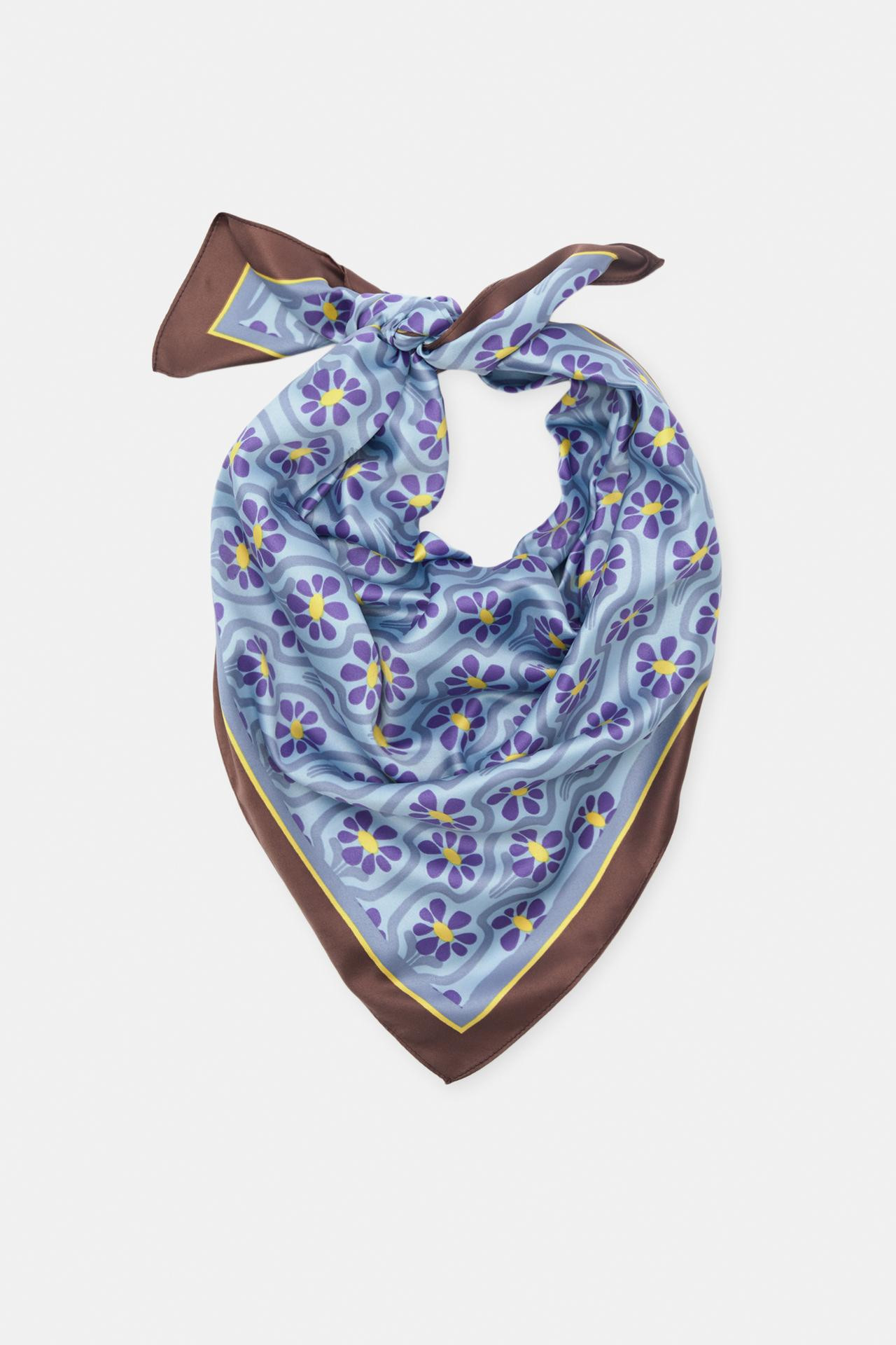 Satin floral print scarf | PULL and BEAR UK