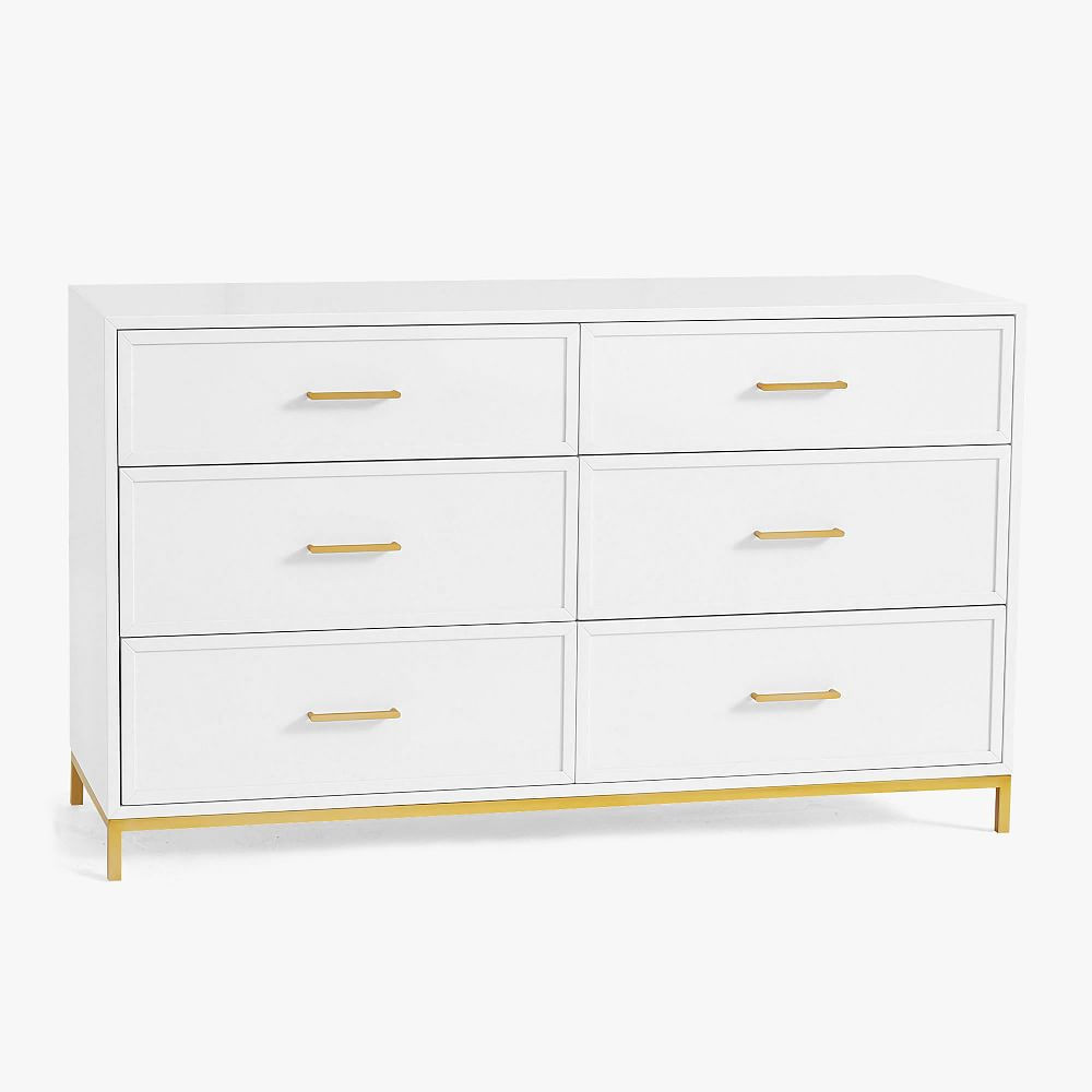 Blaire 6-Drawer Wide Dresser, Simply White | Pottery Barn Teen