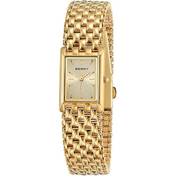 BERNY Gold Watches for Women Updated Ladies Quartz Wrist Watches Stainless Steel Band Womens Smal... | Amazon (US)