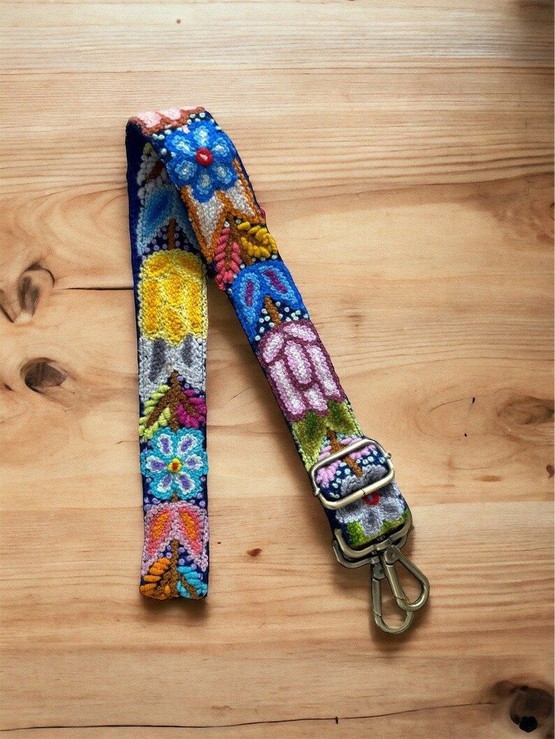 Embroidered Adjustable Handbag Strap, Purse Strap, Camera Strap, Andina Rich Colors - Etsy | Etsy (US)