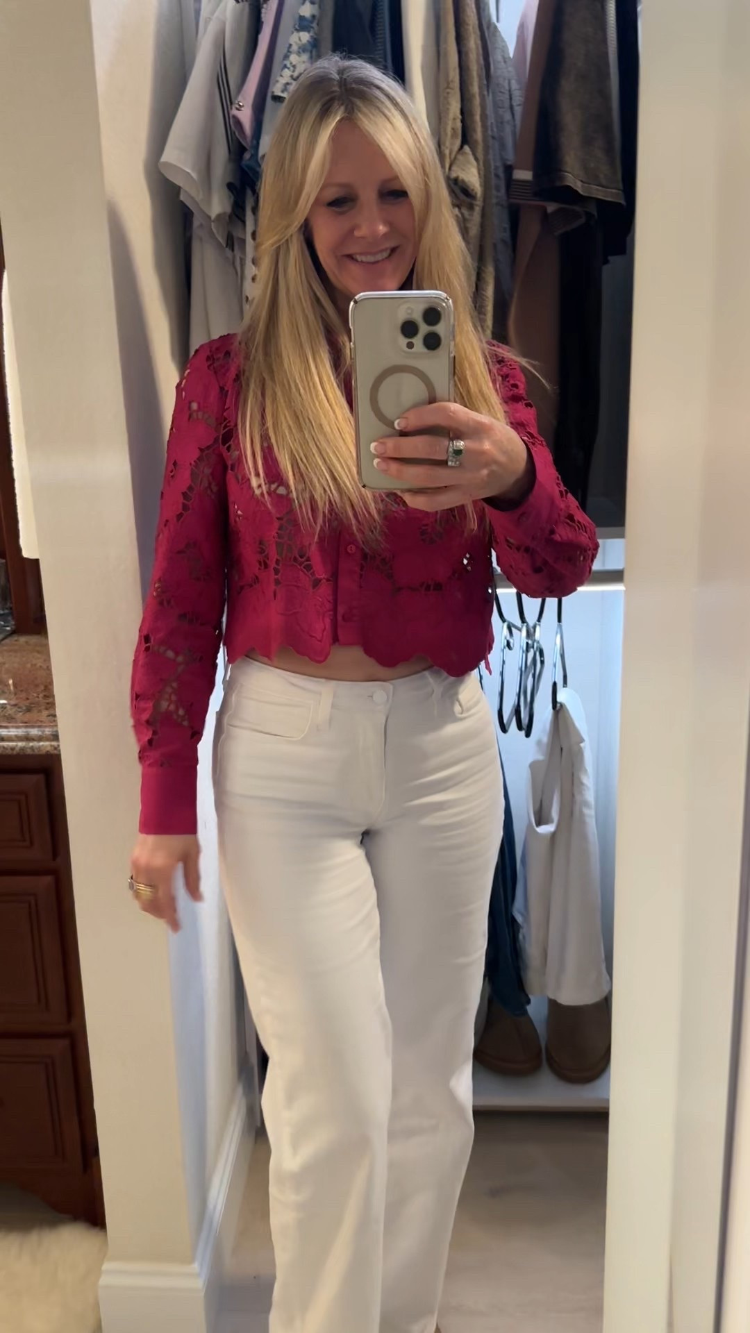 Isn’t she pretty?  L’Agence is high end and pricey, but their designs are classic 
& timeless.  This one I found on sale  This top is gorgeous!  Wearing an XS. 

Red Carpet of Life, LTK over 50

#LTKSaleAlert #LTKStyleTip