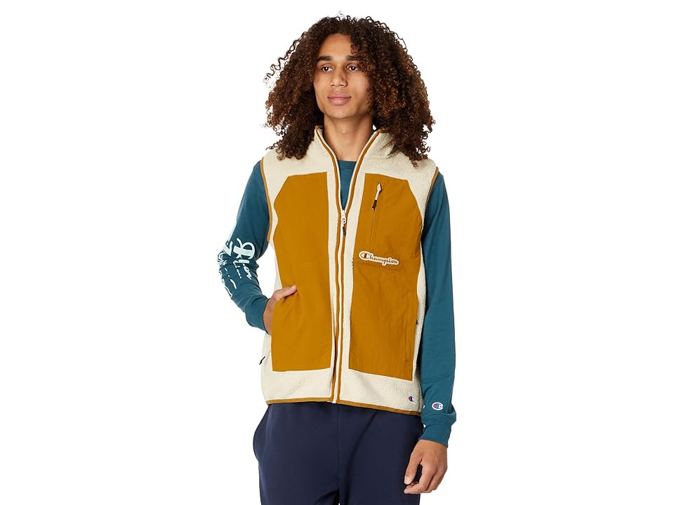 Champion Cozy Shearling Vest (Cocoa Butter) Men's Clothing | Zappos