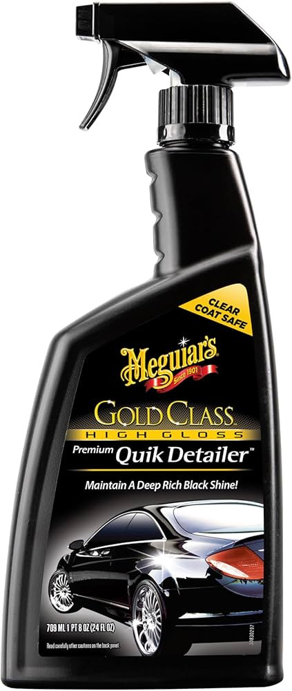 Meguiar's G7624 Gold Class High Gloss Premium Quik Detailer - 24 Oz Spray Bottle | Amazon (US)