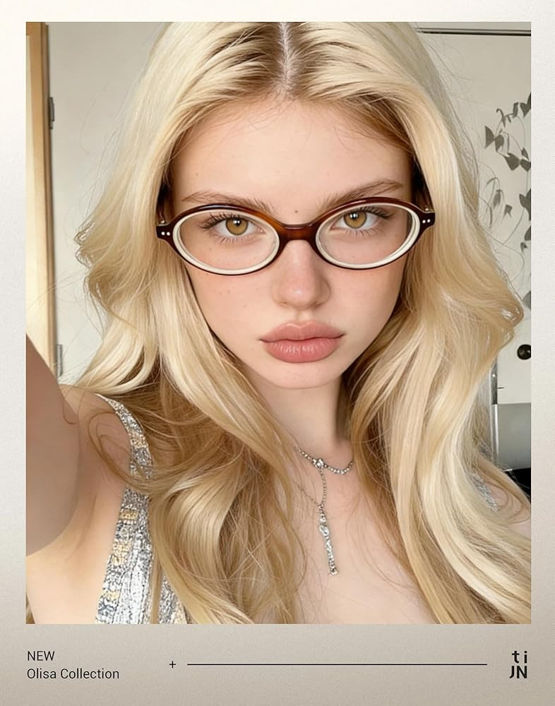 TIJN Olisa Blue Light Blocking Glasses for Women Men,Retro Oval Frame Bluelight Eyeglasses for Ga... | Amazon (US)