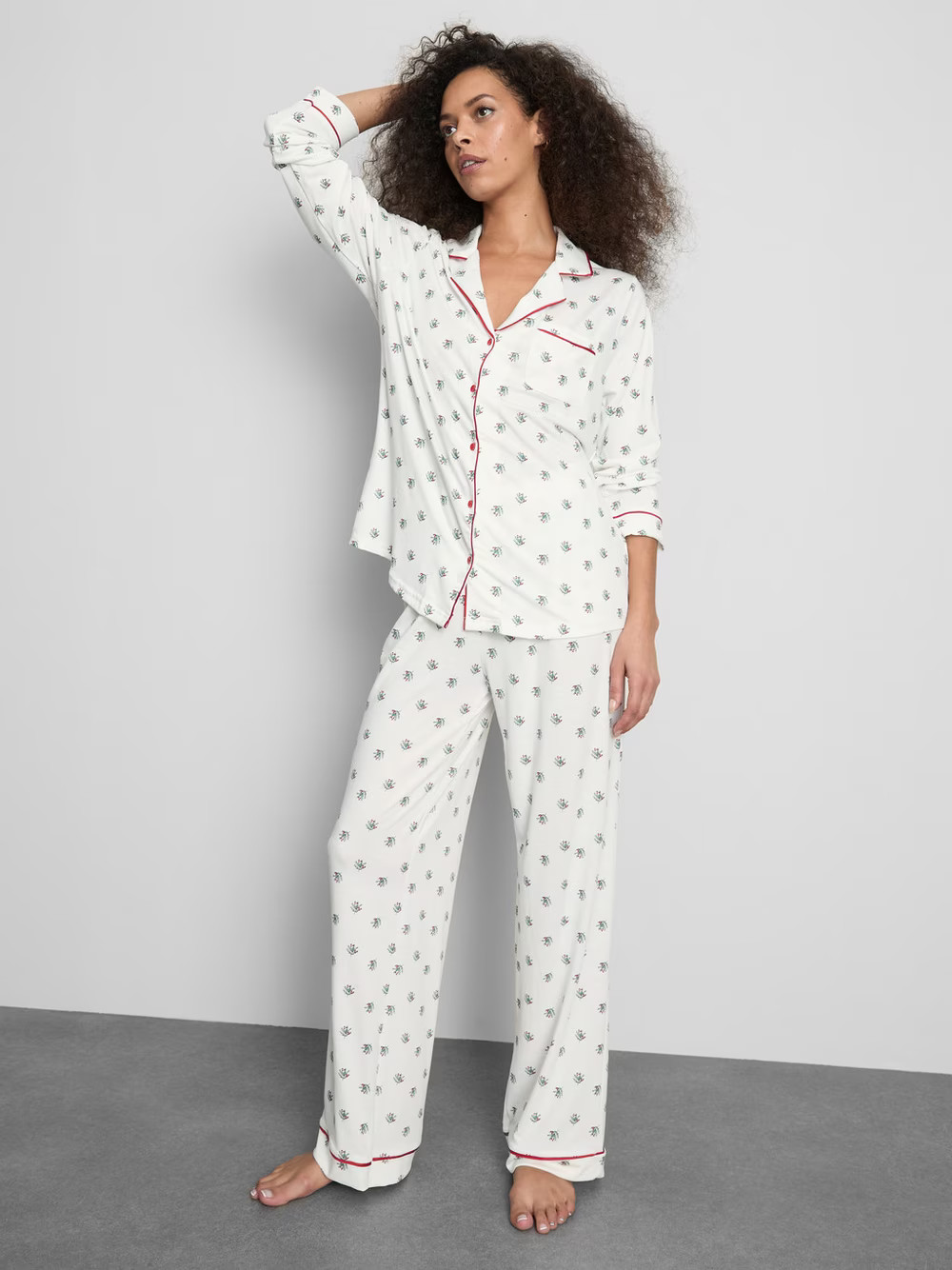 Women's Christmas Holly Family Twinning Boyfriend Pyjamas | Primark UK - not live