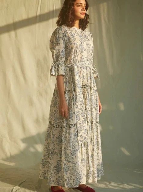Daydress | Colette Dress in Chintz Trail - Blue | Beau & Ro