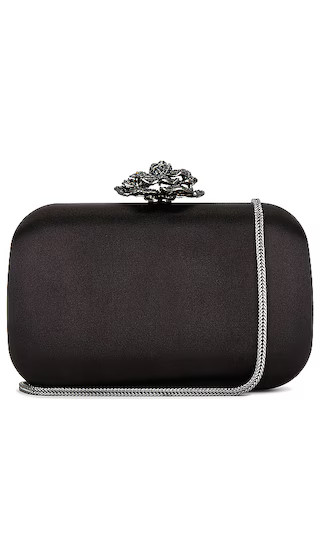 Rosa Crystal Lock Clutch in Black | Revolve Clothing (Global)