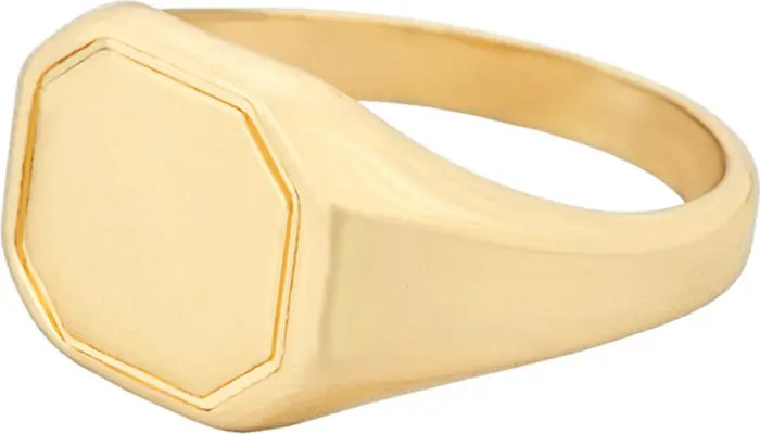 18K Gold Plated Signet Ring | Nordstrom
