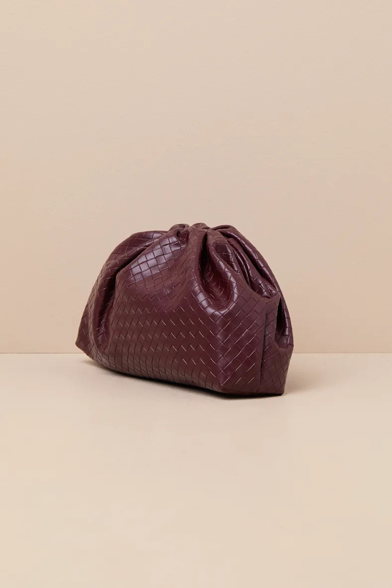 Fashionable Favorite Plum Woven Ruched Oversized Clutch | Lulus