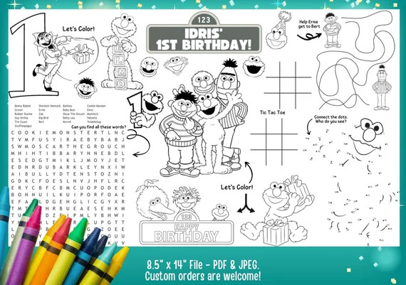 Printable Activity Sheet Printable Activities Sesame Street - Etsy | Etsy (US)