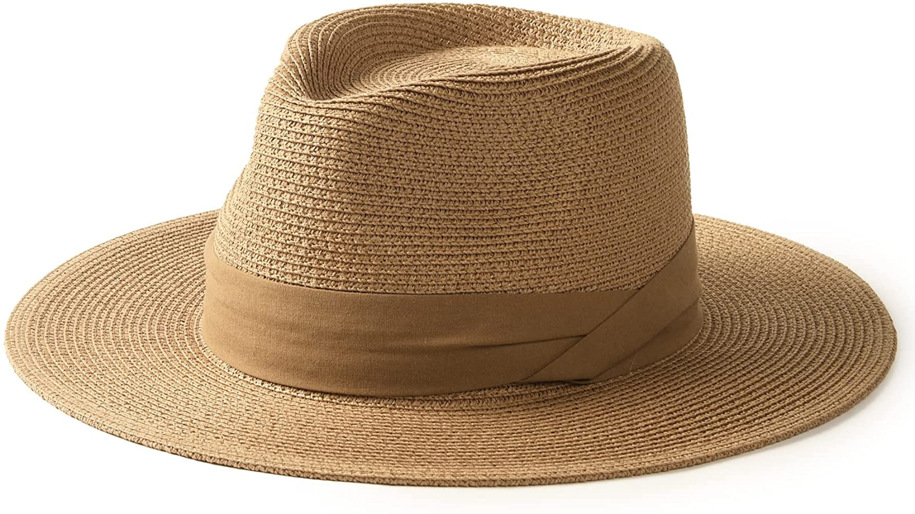 FURTALK Panama Hat Sun Hats for Women Men Wide Brim Fedora Straw Beach Hat UV UPF 50 | Amazon (US)