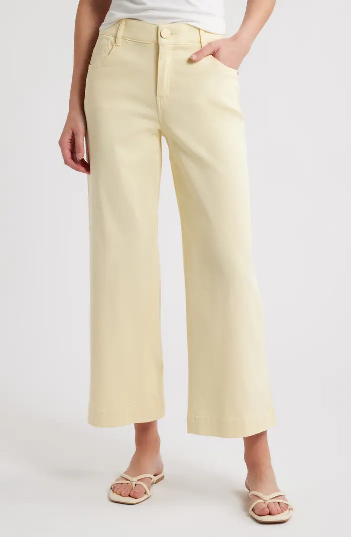 Sam High Waist Ankle Wide Leg Twill Pants | Nordstrom