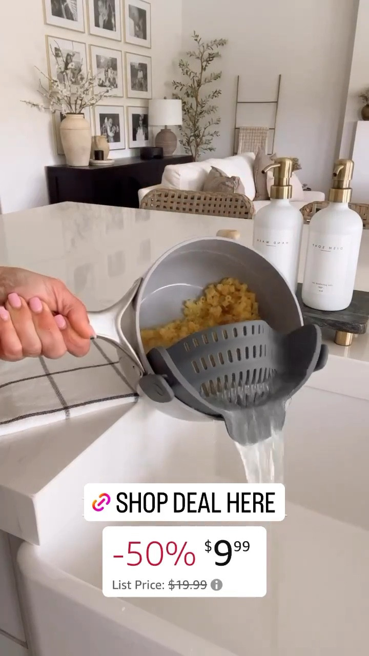 My favorite Amazon clip on pot strainer is 50% off. 

#LTKsalealert #LTKhome #LTKfindsunder50