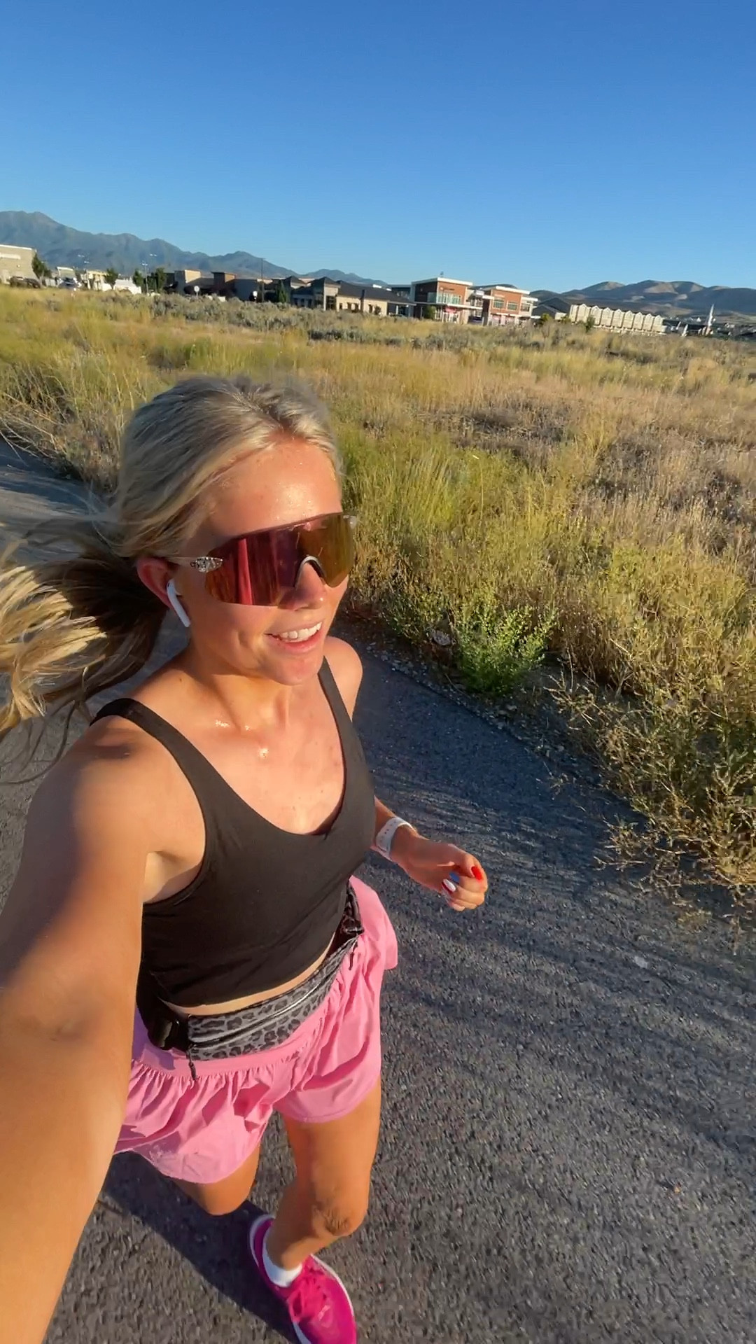 Summer Running outfit!
Loooove these pink athletic shorts so much they’re super buttery soft & flattering! More colors! My running belt is the best! Also linked my sunglasses which are perfect for running or any sports!

Shorts: true to size 
Workout sports bra top: true to size 

#LTKSeasonal #LTKFitness #LTKActive