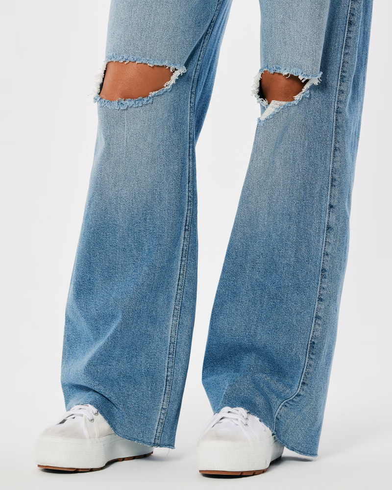 High-Rise Baggy Wide-Leg Jeans | Hollister (US)