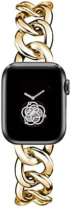 Kolgios 42/44mm Gold Cool Women, Men Big Chain Metal Smartwatch Bands Compatible for Apple Watch ... | Amazon (US)