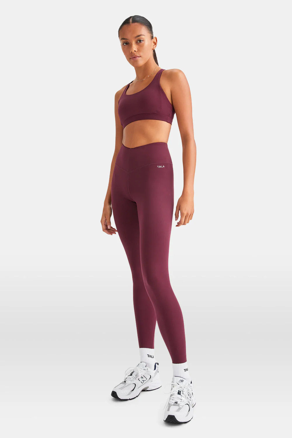 SkinLuxe V-Waist Legging - Burgundy | TALA (UK)