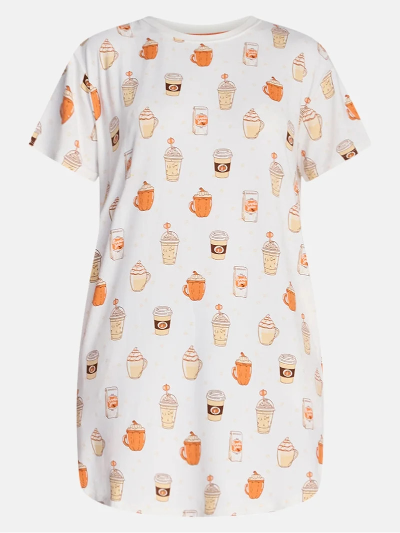 Halloween Women's Sleepshirt Top and Socks Set from Way to Celebrate, 2-Piece, Sizes XS-3X | Walmart (US)