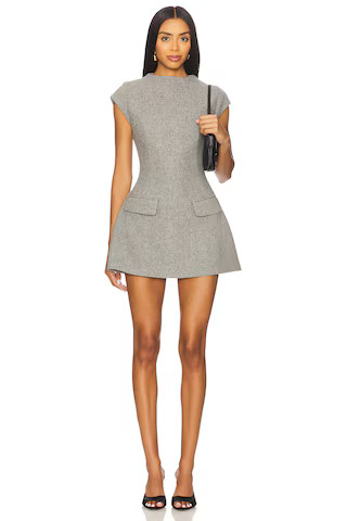 Damson Mini Dress in Grey | Revolve Clothing (Global)