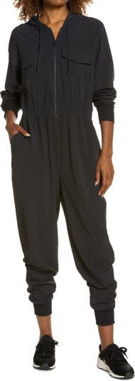 Getaway Long Sleeve Stretch Woven Jumpsuit | Nordstrom