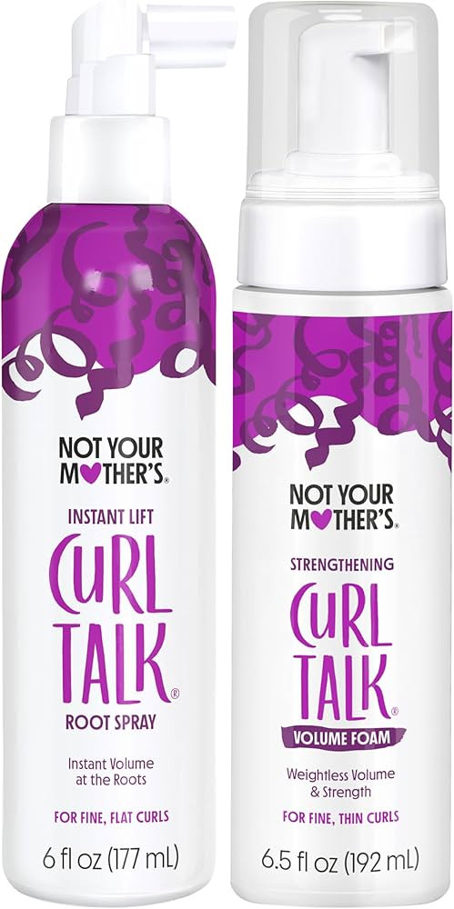 Not Your Mother's Curl Talk Instant Lift Root Hair Spray and Strengthening Volume Foam (2-Pack) -... | Amazon (US)