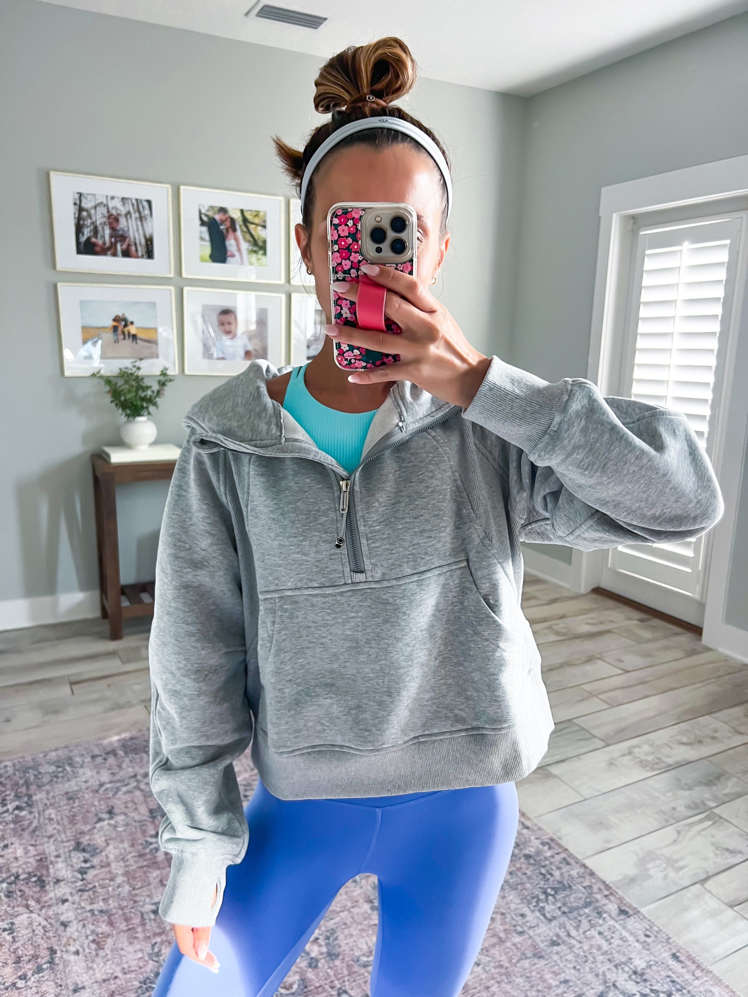 By far my most-worn Lulu fit: All Yours hoodie heathered gray (8), All Yours  Tee ancient copper (8), Wunder Train Iron Blue (8). Literally wear this any  time temps dip below 50