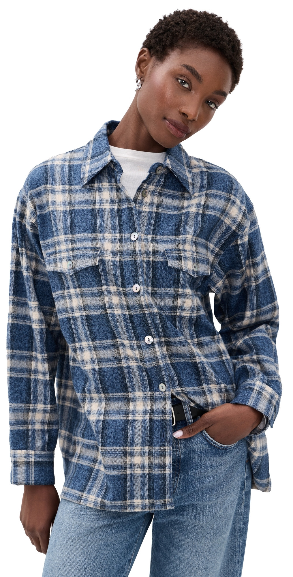 Citizens of Humanity Vintage Button Down Shirt Marina Plaid M | Shopbop