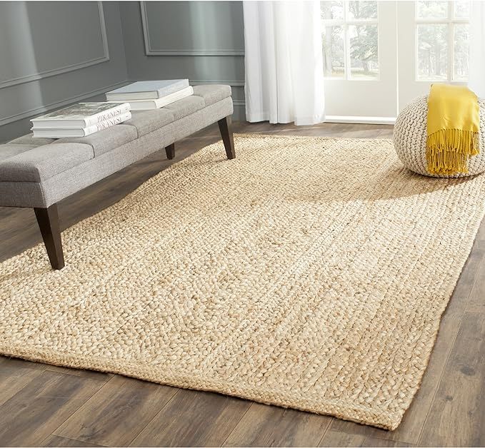 SAFAVIEH Natural Fiber Collection Area Rug - 9' x 12', Natural, Handmade Jute, Ideal for High Tra... | Amazon (US)