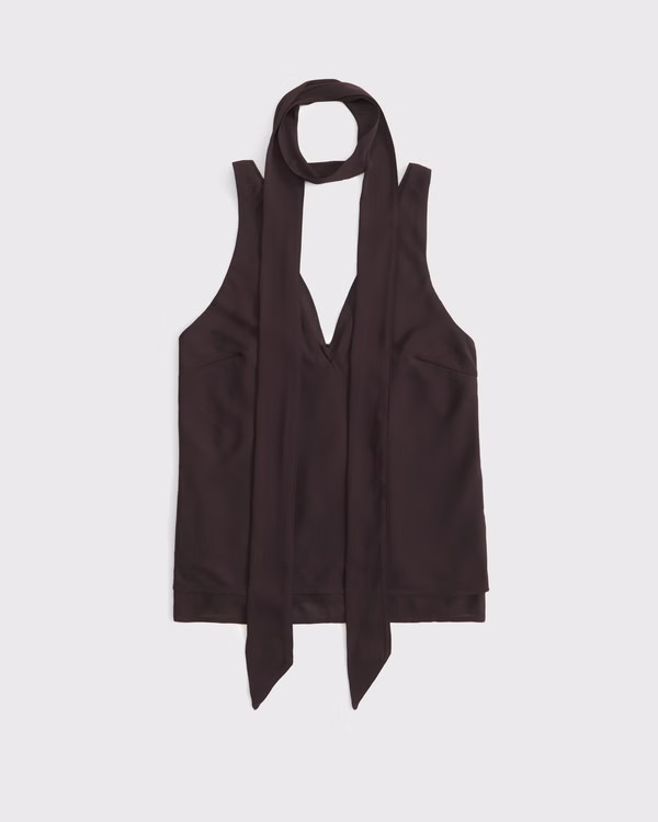V-Neck Scarf Cami | Abercrombie & Fitch (US)