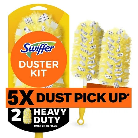 Swiffer Dusters Cleaning Kit, Feather Duster Alternative, Unscented, Includes 1 Handle + 2 Refills | Walmart (US)