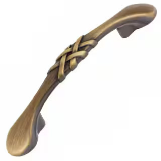 GlideRite 3 in. Center-to-Center Antique Brass Braided Cabinet Pulls (10-Pack) 83063-AB-10 - The ... | The Home Depot