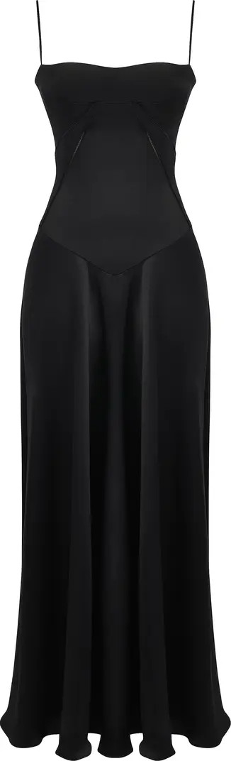 Anabella Lace-Up Satin Gown | Nordstrom