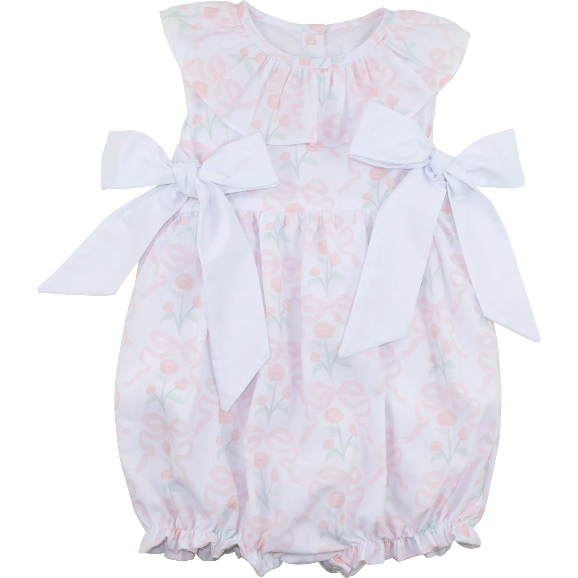 Pink And White Flower And Bow Bubble | Cecil and Lou