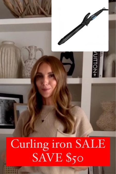 My  barrel curling iron is on sale, save over $50 right now. I used one inch barrel to create this look. It’s great for median to long hair because the barrel is extra long.