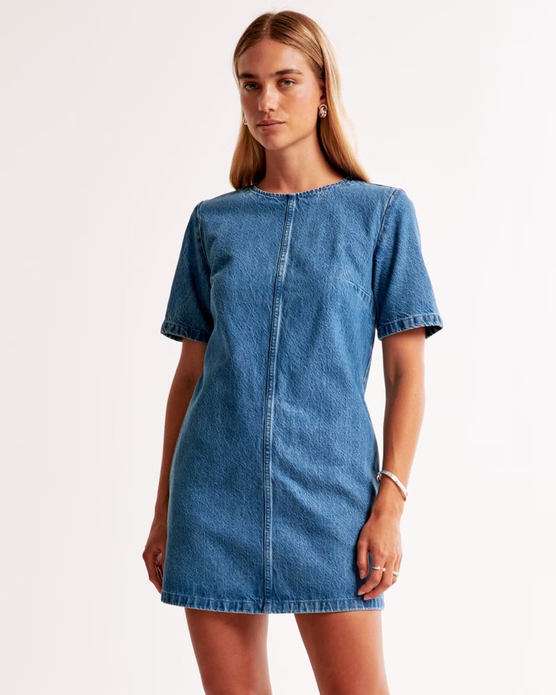 Denim Tee Shift Dress | Abercrombie & Fitch (US)