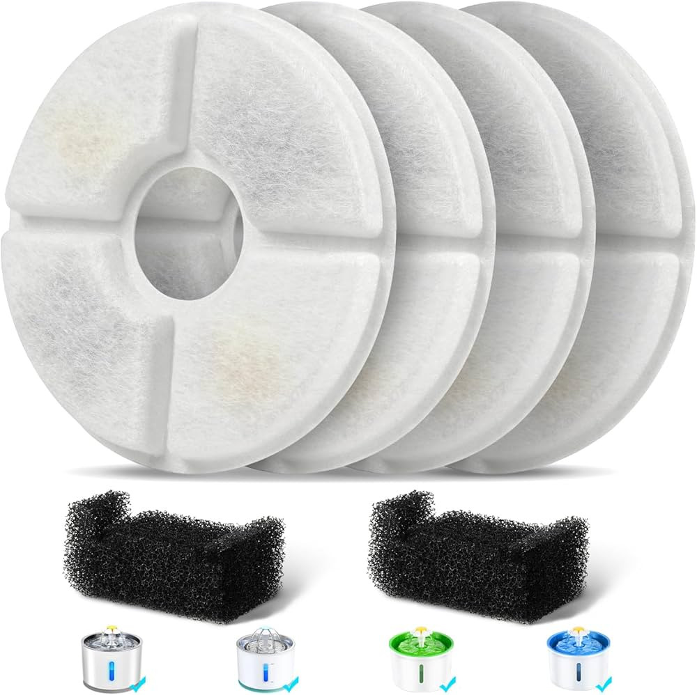 Filters Replacements for Flower Automatic Pet Fountains, Cat Water Fountain Replacement Parts and... | Amazon (US)