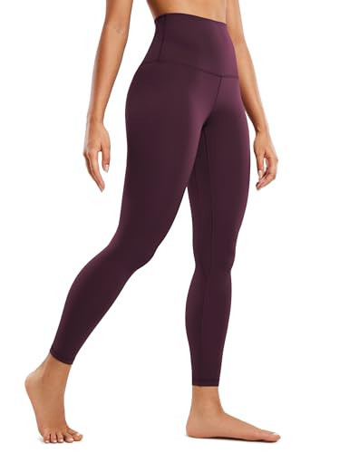 CRZ YOGA Super High Waisted Butterluxe Yoga Pants 25 Inches - Buttery Soft Workout Leggings for Women Over Belly Deep Purple X-Small | Amazon (US)
