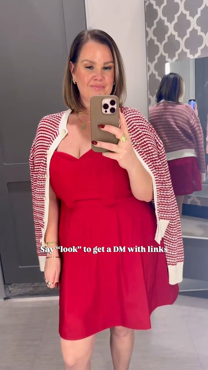 Valentines and/or Galentines day date outfits you can wear now and transition into spring and summer 

Available in sizes XS-4X
Im wearing a large in everything 
Cardigan is a Med. 

#LTKMidsize #LTKOver40 #LTKValentine